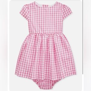 Polo Ralph Lauren Baby Girls Checked Taffeta Dress & Bloomer Spring